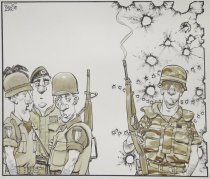 '...of course, as a peacekeeper he does keep them from firing at each other...'